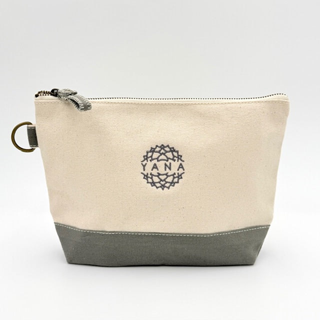 Y A N A™️ Embroidered Canvas Cosmetic Pouch