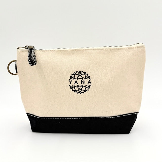 Y A N A™️ Embroidered Canvas Cosmetic Pouch