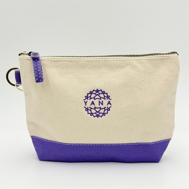 Y A N A™️ Embroidered Canvas Cosmetic Pouch