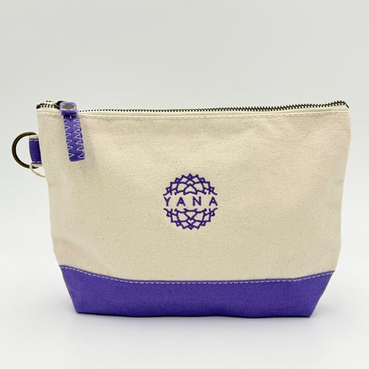 Y A N A™️ Embroidered Canvas Cosmetic Pouch